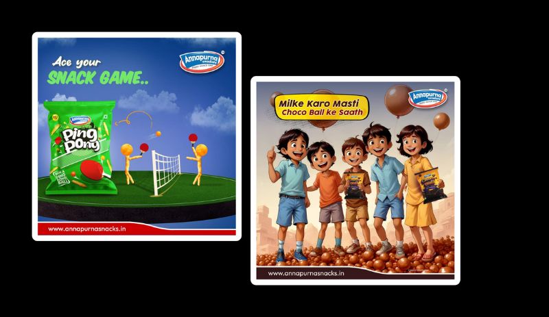 Ping Pong and Choco Ball Advertising for Annapurna Swadisht