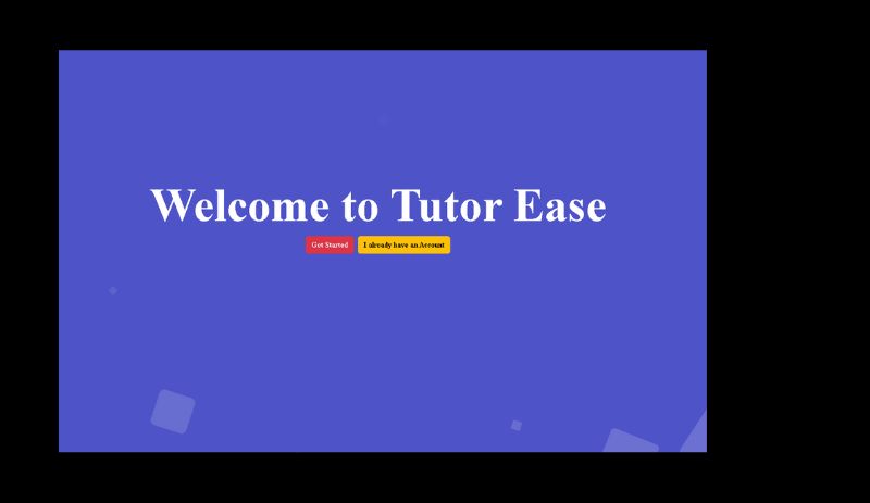 Image of Home Page of Tutorease Website